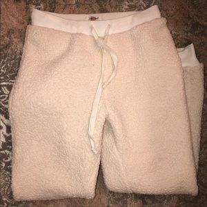 Cream Sherpa joggers!